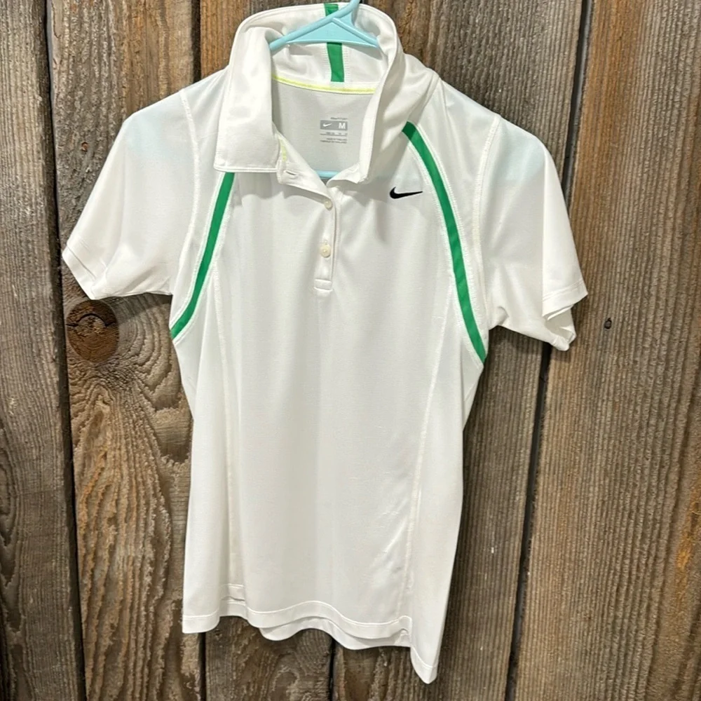 Nike fit dry polo white medium